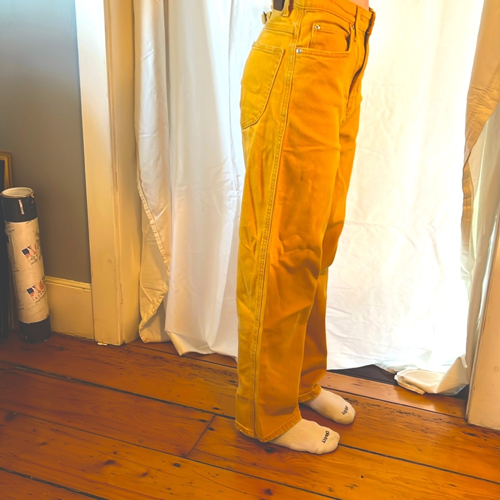 ‘Vintage Modern’ Lee yellow High Rise Relaxed Jeans Stovepipe
